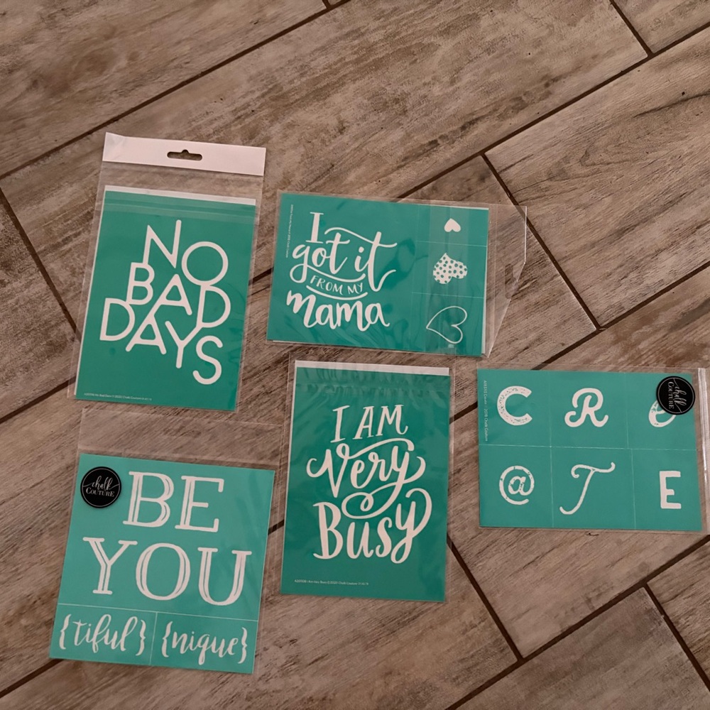 Chalk Couture Blue Design Stickers